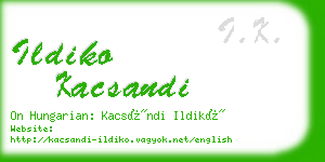 ildiko kacsandi business card